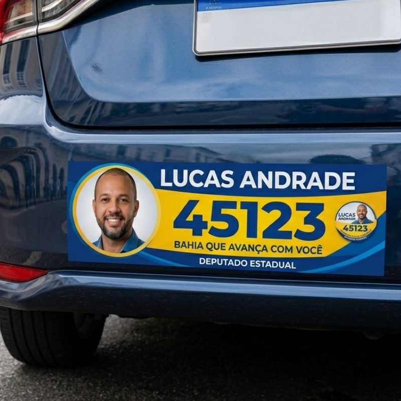 Adesivo para-choque personalizado para campanha eleitoral MP Impact