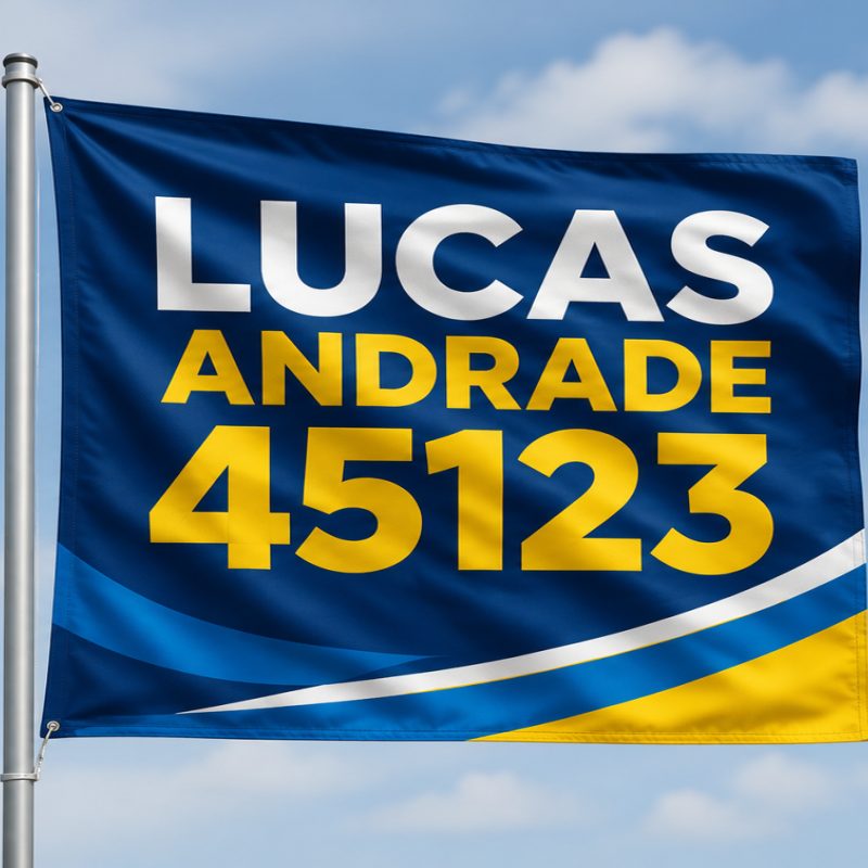 Bandeira personalizada para campanha eleitoral MP Impact