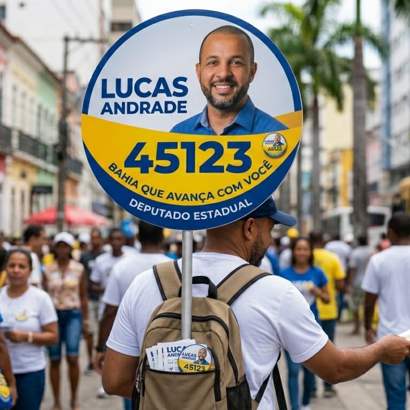 Pirulito personalizado para campanha eleitoral MP Impact