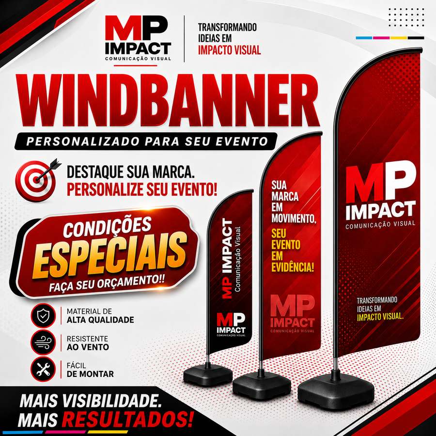 Wind banner personalizado MP Impact